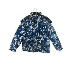 Keevoom Winter Waterproof Ski Jackey Youth Blue Snowflake Compass Size 4-5 EUC